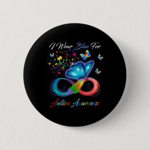 Sensibilisierung für Autismus - ich trage Blau für Button