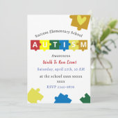 Sensibilisierung für Autismus in der Grundschule Einladung (Stehend Vorderseite)