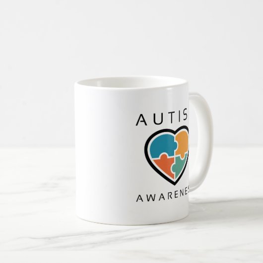Sensibilisierung für Autismus Kaffeetasse (VorderseiteRechts)