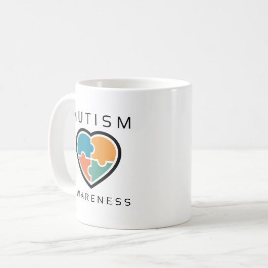 Sensibilisierung für Autismus Kaffeetasse (Vorderseite Links)
