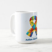 Sensibilisierung für Autismus Kaffeetasse (Vorderseite Links)