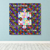 Sensibilisierung für Autismus Leinwanddruck (Insitu (Holzboden))