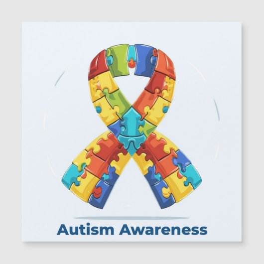 Sensibilisierung für Autismus Magnetkarte (Vorderseite)