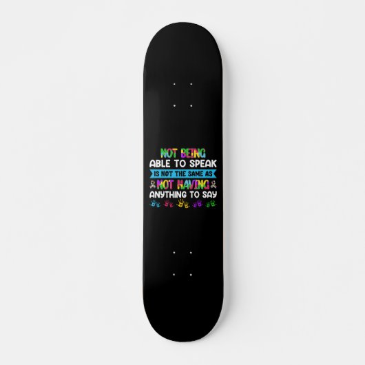 Sensibilisierung für Autismus - Motivierend Autism Skateboard (Vorne)