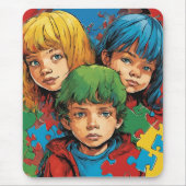 Sensibilisierung für Autismus - Pflege - Mousepad (Vorne)