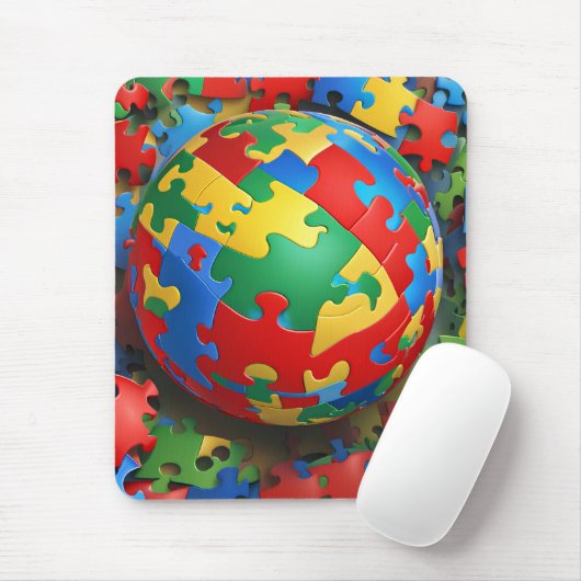 Sensibilisierung für Autismus - Pflege - Mousepad (Mit Mouse)