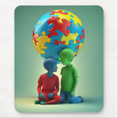 Sensibilisierung für Autismus - Pflege - Mousepad (Vorne)