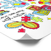 Sensibilisierung für Autismus Poster (Ecke)