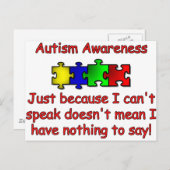 Sensibilisierung für Autismus Postkarte (Vorne/Hinten)