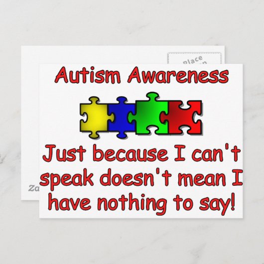 Sensibilisierung für Autismus Postkarte (Vorne/Hinten)
