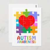 Sensibilisierung für Autismus Postkarte (Vorne/Hinten)