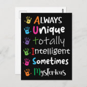 Sensibilisierung für Autismus Postkarte (Vorne/Hinten)