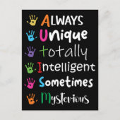 Sensibilisierung für Autismus Postkarte (Vorderseite)