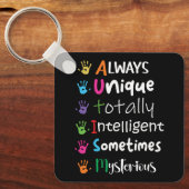 Sensibilisierung für Autismus Schlüsselanhänger (Vorderseite)