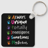 Sensibilisierung für Autismus Schlüsselanhänger (Rückseite)