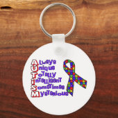 Sensibilisierung für Autismus Schlüsselanhänger (Vorderseite)