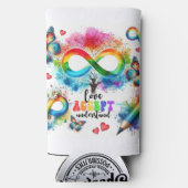 Sensibilisierung für Autismus Seltzer kann sich ab Selters Dosenkühler (Rückseite)