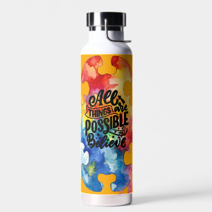 Sensibilisierung für Autismus Trinkflasche