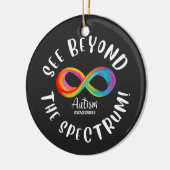 Sensibilisierung für Autismus - über das Spektrum Keramik Ornament (Links)