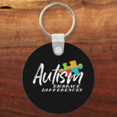 Sensibilisierung für Autismus und Unterstützung ve Schlüsselanhänger (Vorderseite)