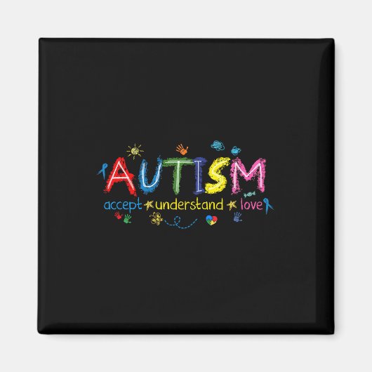 Sensibilisierung für Autismus Verständnis Liebe al Magnet (Vorne)