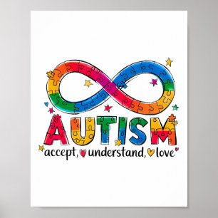 Sensibilisierung für Autismus Verständnis Liebe al Poster