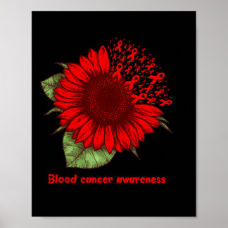 Sensibilisierung für Bluterkrankungen: Sonnenblume Poster
