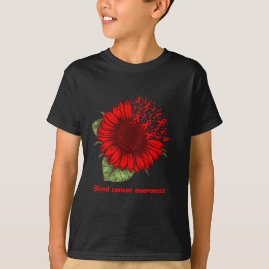 Sensibilisierung für Bluterkrankungen: Sonnenblume T-Shirt (Vorderseite)