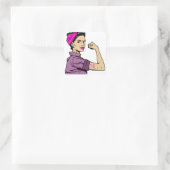 Sensibilisierung für Brustkrebs / Angebote / Unter Quadratischer Aufkleber (Tasche)