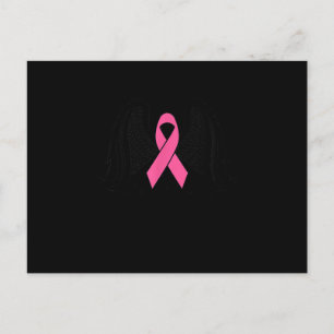 Sensibilisierung für Brustkrebs Angel rosa Multifu Einladungspostkarte