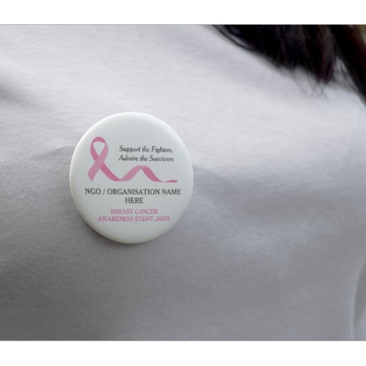 Sensibilisierung für Brustkrebs Button