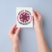 Sensibilisierung für Brustkrebs - Rosa Blume Flyer (Gruppe)