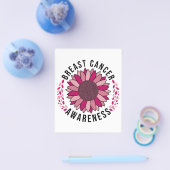 Sensibilisierung für Brustkrebs - Rosa Blume Flyer (Einzeln)