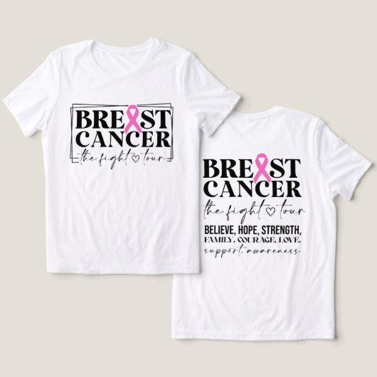 Sensibilisierung für Brustkrebs Tri-Blend Shirt (Design Vorderseite & Rückseite)