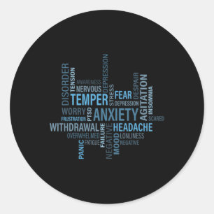 Sensibilisierung für das Gesundheitswesen Angst De Runder Aufkleber