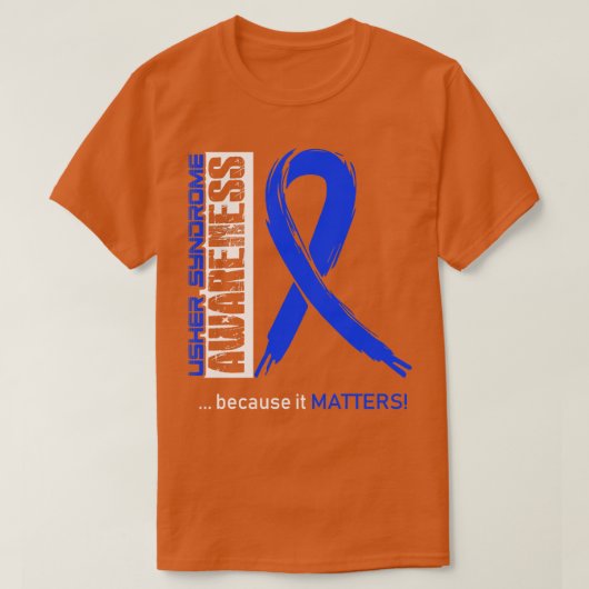 Sensibilisierung für das Usher Syndrome aufgrund s T-Shirt (Design vorne)