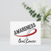 Sensibilisierung für den oralen Krebs 3 Postkarte (Stehend Vorderseite)