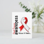 Sensibilisierung für den oralen Krebs 5 Postkarte (Stehend Vorderseite)