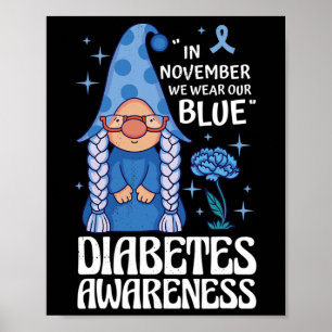 Sensibilisierung für Diabetes. Im November tragen Poster
