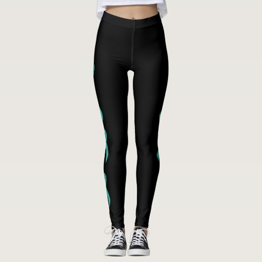 Sensibilisierung für die aquamarine Unterstützung Leggings (Vorderseite)