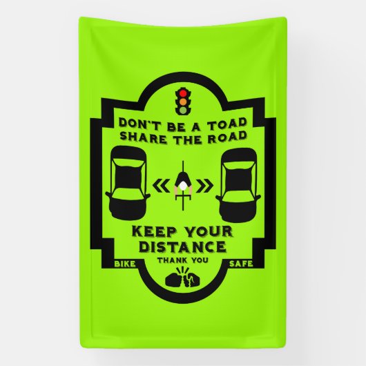 Sensibilisierung für die Sicherheit im Fahrrad Banner (Vertikal)