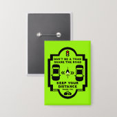 Sensibilisierung für die Sicherheit im Fahrrad Button (Vorderseite/Rückseite)