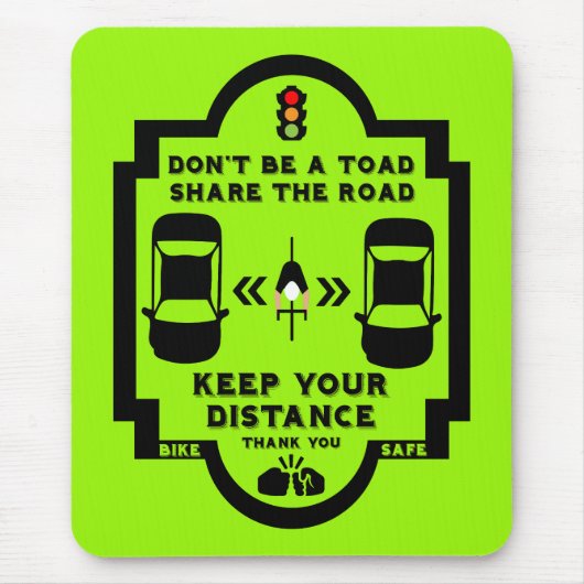 Sensibilisierung für die Sicherheit im Fahrrad Mousepad (Vorne)