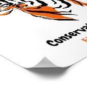Sensibilisierung für die vom Tiger bedrohte coole  Poster (Ecke)