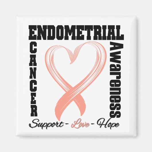 Sensibilisierung für Endometriumkarzinom gebürstet Magnet (Vorne)