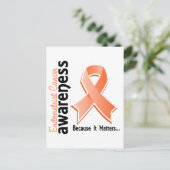 Sensibilisierung für Endometriumkrebs 5 Postkarte (Stehend Vorderseite)