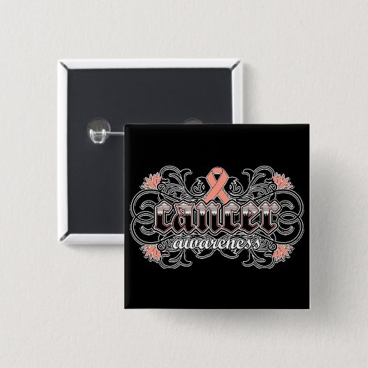 Sensibilisierung für Endometriumkrebs Button (Vorne & Hinten)