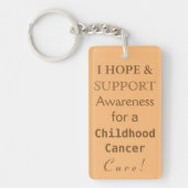 Sensibilisierung für Endometriumkrebs Peach Ribbon Schlüsselanhänger (Vorderseite)