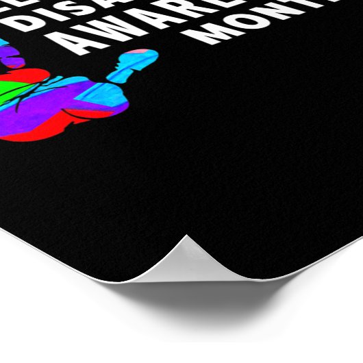 Sensibilisierung für Entwicklungs-behinderungen Poster (Ecke)