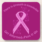 Sensibilisierung für entzündliche Brustkrebs Untersetzer (Vorderseite)